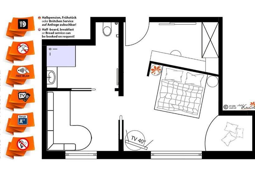 جناح مطلّ علي الجبل, Lucia 3 Sterne Superior