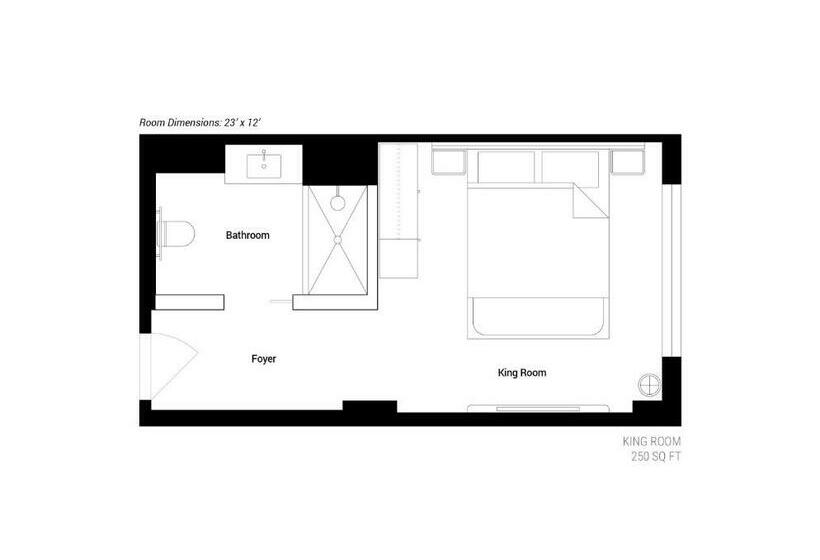 חדר סטנדרט עם מיטת קינג, Arlo Wynwood Miami