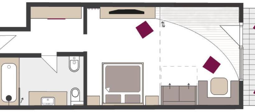 غرفة ديلوكس مزودة بشرفة, Paradies Pure Mountain Resort