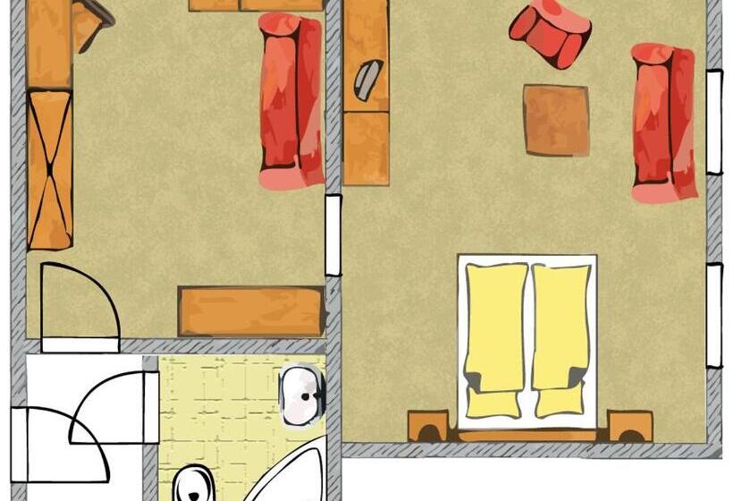 Номер Стандарт Трехместный, Berghotel Mühle