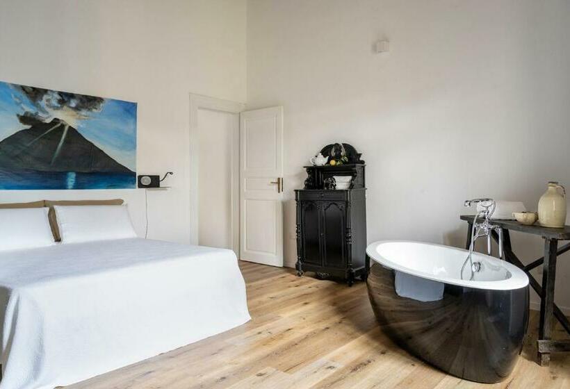 豪华海景房带阳台, Iancura   B&b Di Design A Salina