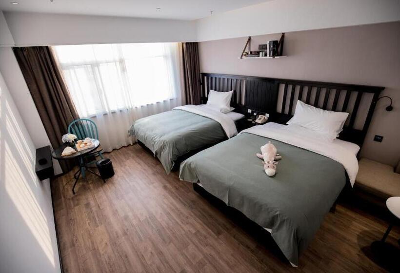 חדר דלוקס, 银座精宿酒店(济南莱芜旅发印象城凤城西大街店)