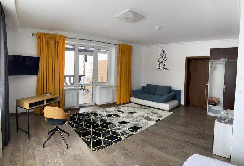 اتاق استاندارد با تراس, готель ресторан два леви