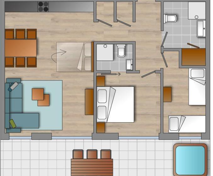 Апартаменты 2 Спальни, Astenblick Apartments With Sauna