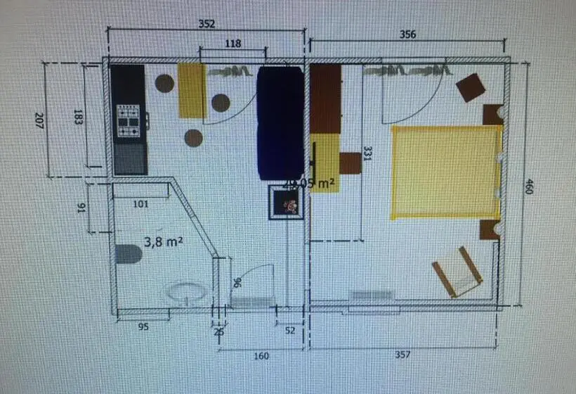 １ベッドルームアパートメント, Appartement Aragia