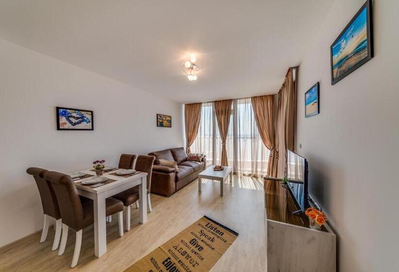 Апартаменты 1 Спальня Вид на Море с Балконом, Apartcomplex Golden Bay