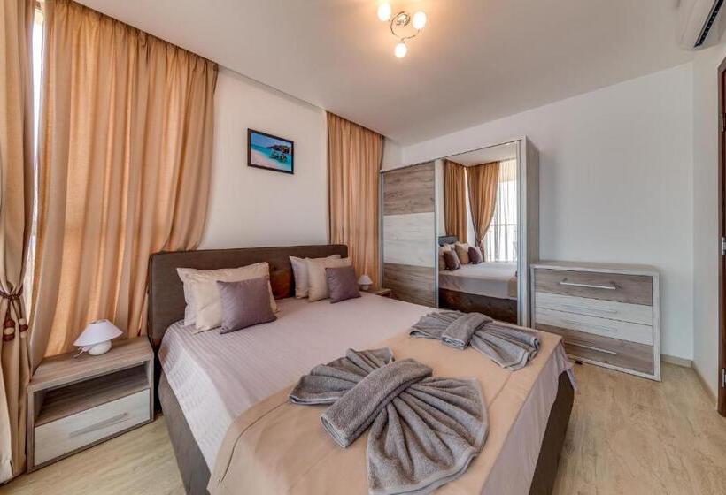 Апартаменты 1 Спальня Вид на Море с Балконом, Apartcomplex Golden Bay
