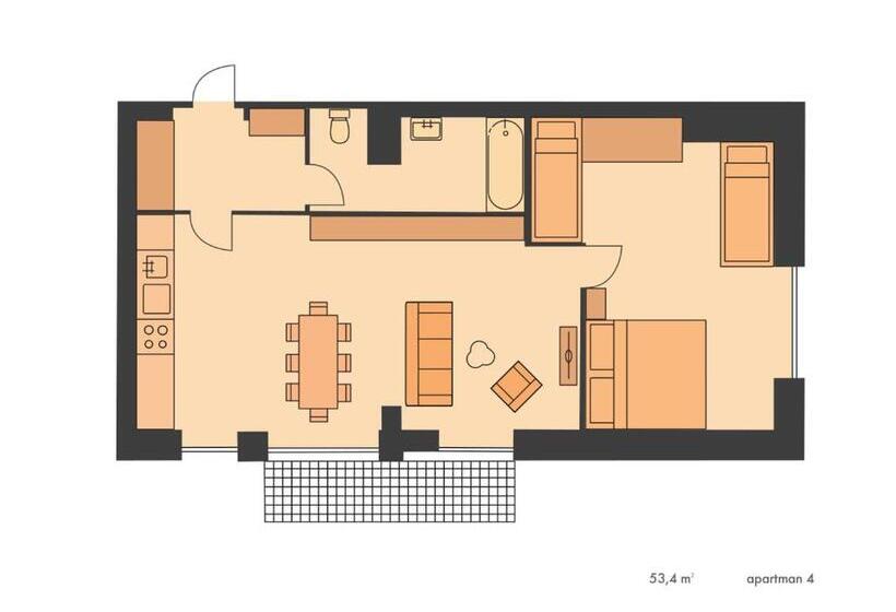 带1个卧室的公寓, Apartmány Gryf Harrachov