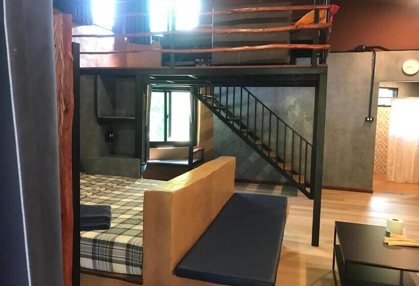 غرفة ديلوكس عائلية, Baan Nork Farmstay บ้านนอก ฟาร์มสเตย์