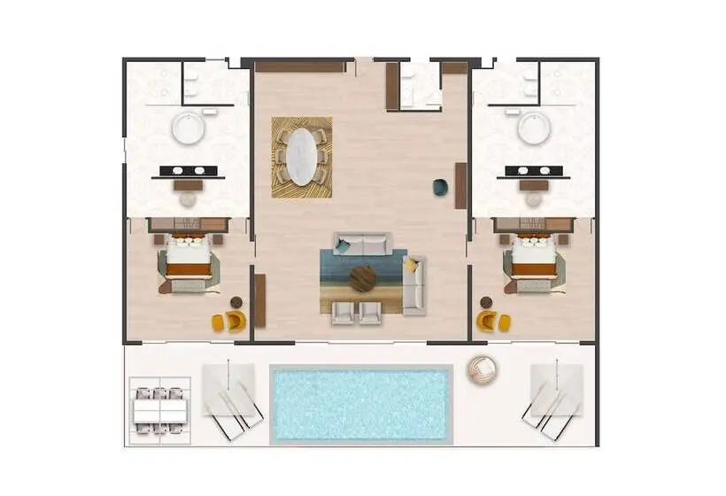 سوئیت ریاست جمهوری 2 خوابه, The Mora Zanzibar   Luxury All Inclusive