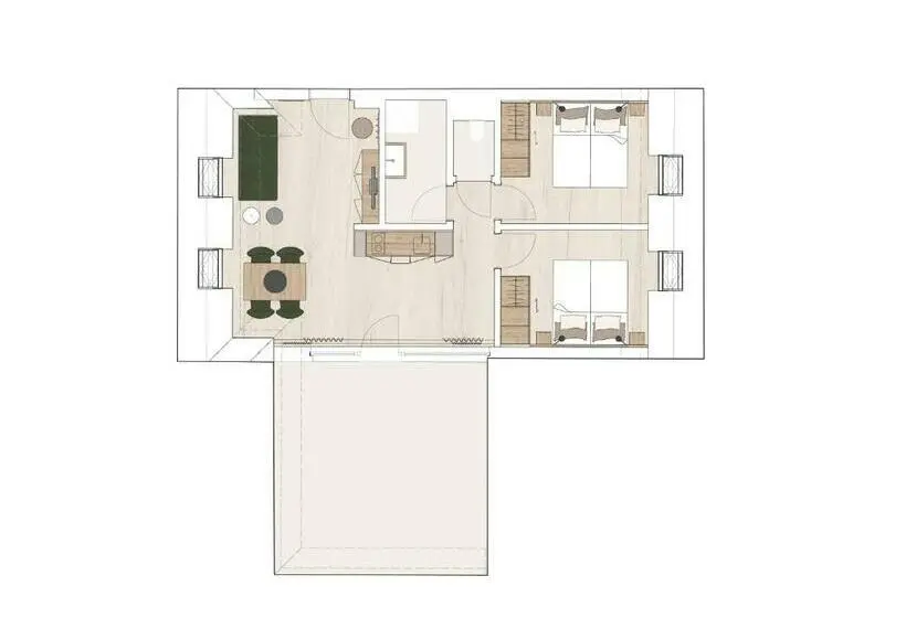 ２ベッドルームアパートメント, Aparthotel Bad Radkersburg