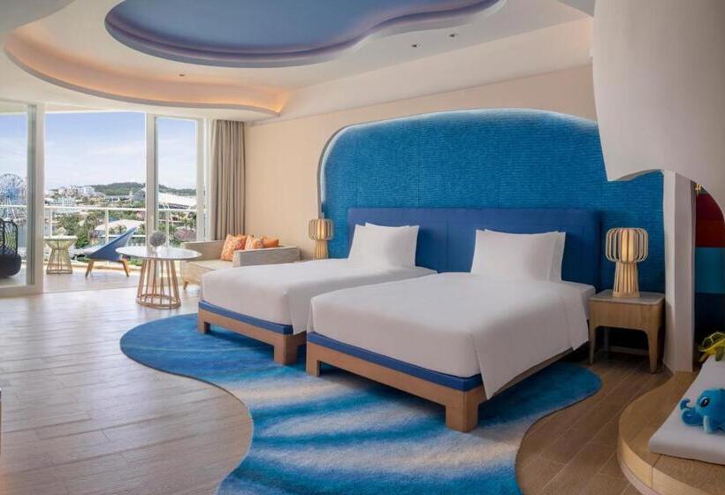 חדר משפחתי נוף לים, Hyatt Regency Hainan Ocean Paradise Resort