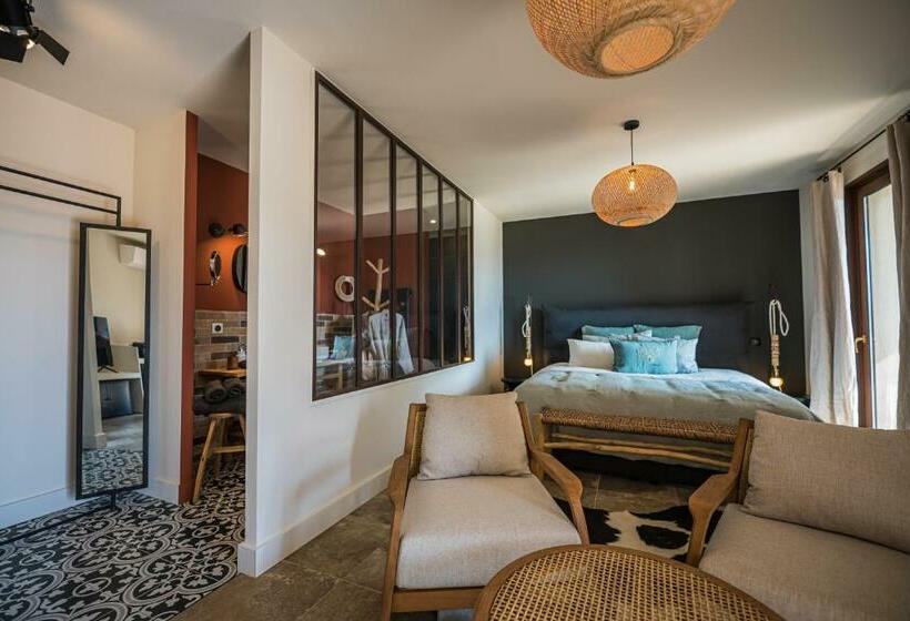 带大床的标准间, Terre De Maquis, Maison D Hôtes Vue Mer Corse