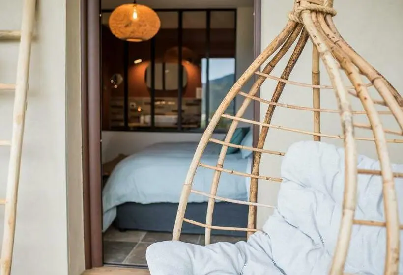 キングサイズベッドのスタンダードルーム, Terre De Maquis, Maison D Hôtes Vue Mer Corse