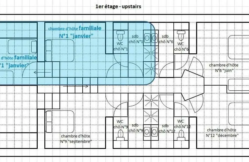 スイート（家族用）, Chambres D Hôtes Les Arondelles