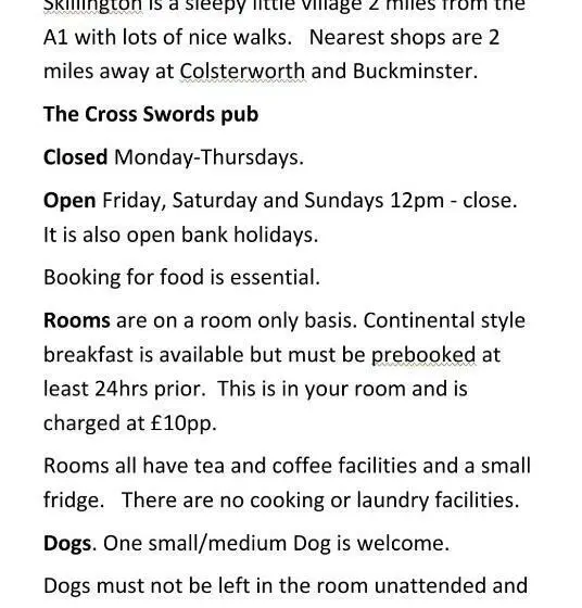 身障者適用スタンダードルーム, Cross Swords Rooms, Skillington