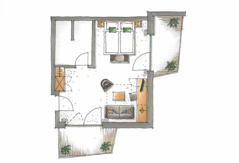 Полулюкс с Балконом, Pflugwirts Hotel Und Gasthaus