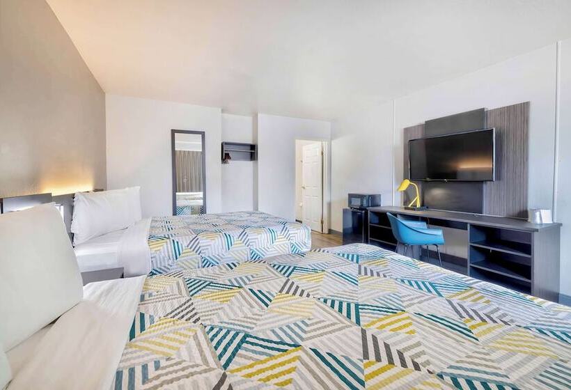 غرفه قياسيه سريرين مزدوجين, Motel 6villa Park, Il  Chicago West