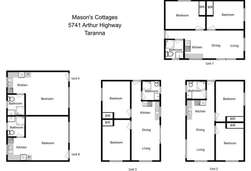 شقة غرفتين, Masons Cottages