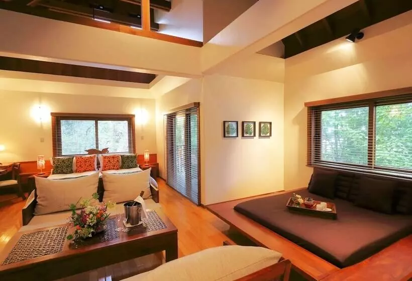 Villa 1 Makuuhuone, Sankara Hotel & Spa Yakushima