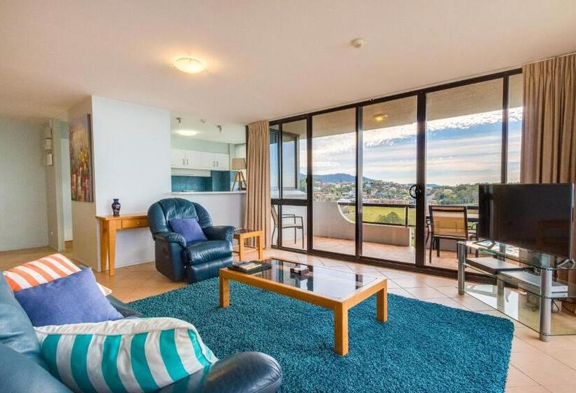 プレミアムアパートメント、1ベッドルーム 、オーシャンビュー, Pacific Towers Beach Resort