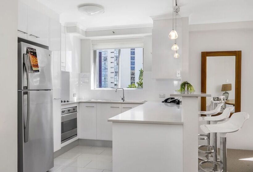 شقة غرفة واحدة مطلة على الحديقة, Oscar On Main Beach Resort