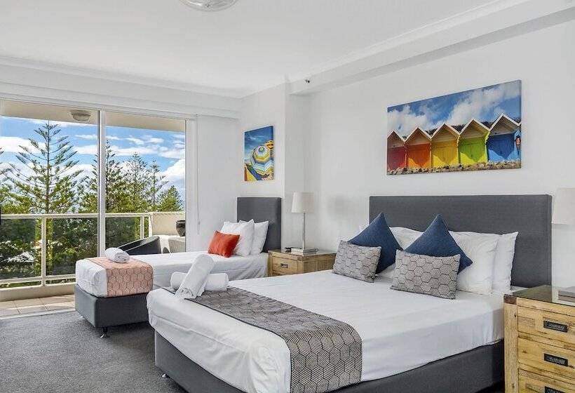 شقة غرفتين نوم مطلة على الحديقة, Oscar On Main Beach Resort