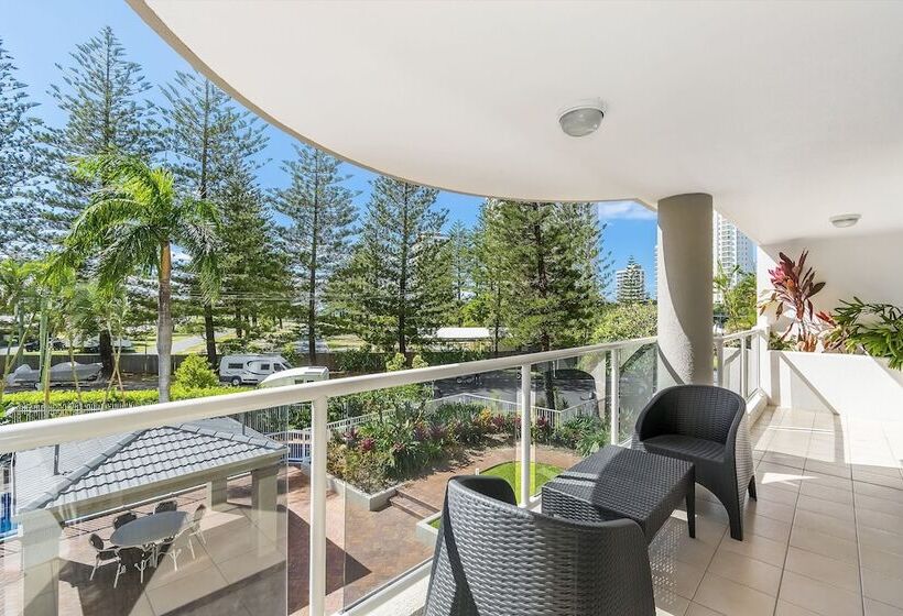 شقة غرفتين نوم مطلة على الحديقة, Oscar On Main Beach Resort