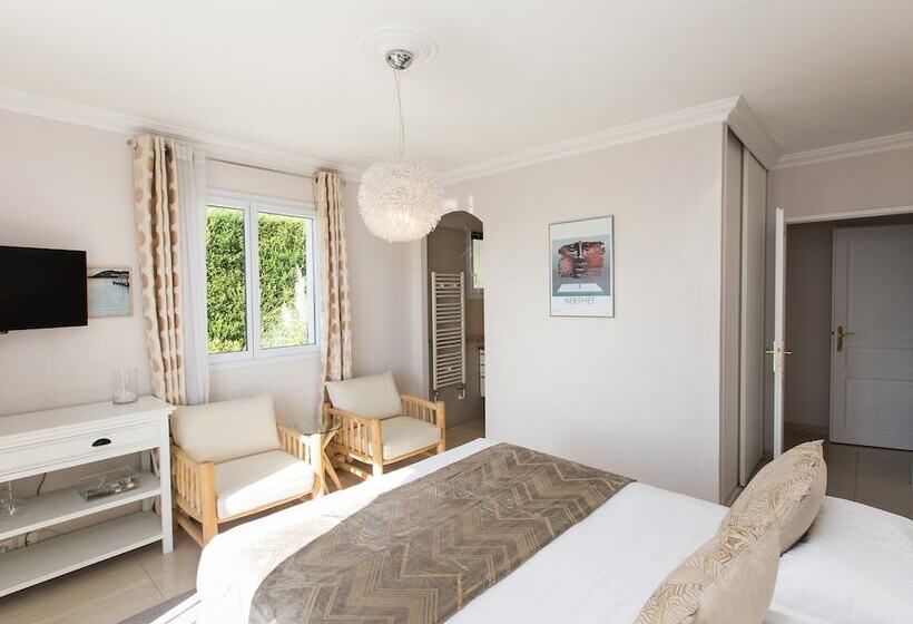 غرفة ديلوكس مطلّة علي البحر, Les Chambres D Hôtes De Mougins