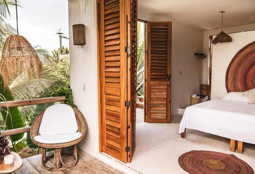 جناح مزوَّد بشرفة, Casa Chula Hotel Boutique Frente Al Mar