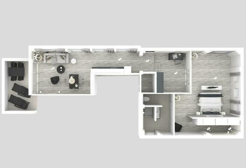 침실 1개 발코니 아파트, Ohlerich Speicher App_ 47