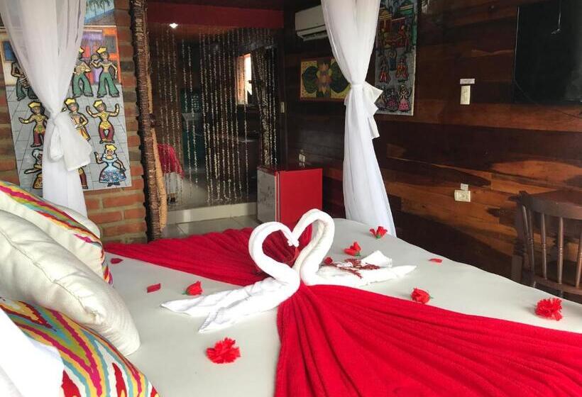 חדר לארבעה סטנדרטי עם נוף לגינה, Pousada Alto Astral