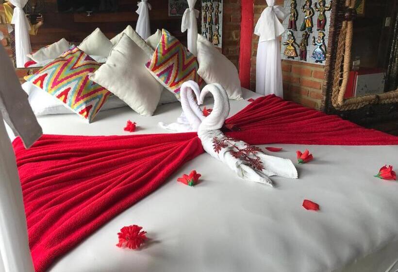 חדר לארבעה סטנדרטי עם נוף לגינה, Pousada Alto Astral