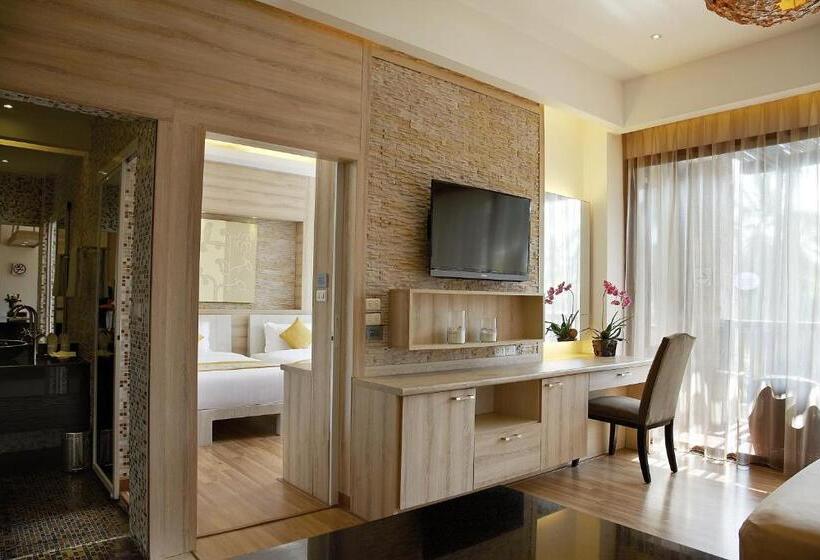 월풀욕조 주니어 스위트, Dhevan Dara Beach Villa Kuiburi