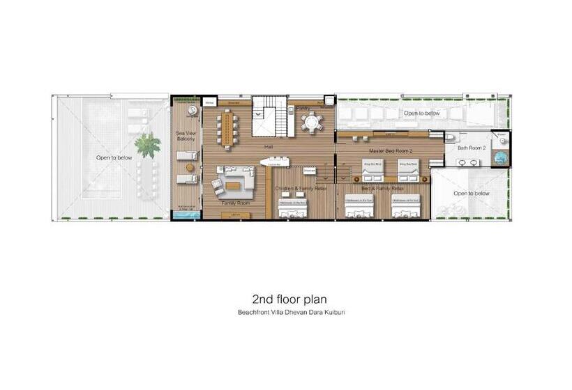 带4个卧室的别墅, Dhevan Dara Beach Villa Kuiburi