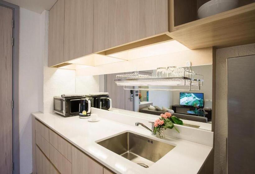 家庭工作室, Balcony Seaside Sriracha Hotel & Serviced Apartments