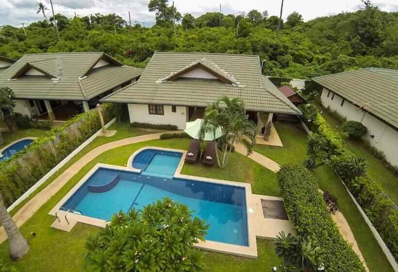 וילה דלוקס 3 חדרים, Idyllic Samui Beach Villa Resort