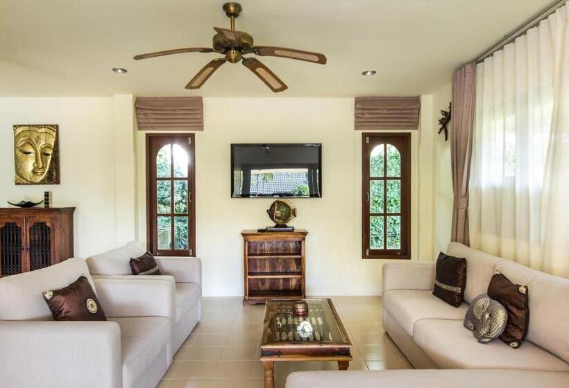 וילה עם 4 חדרי שינה, Idyllic Samui Beach Villa Resort