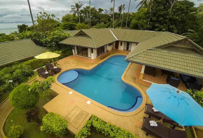침실 4개 빌라, Idyllic Samui Beach Villa Resort
