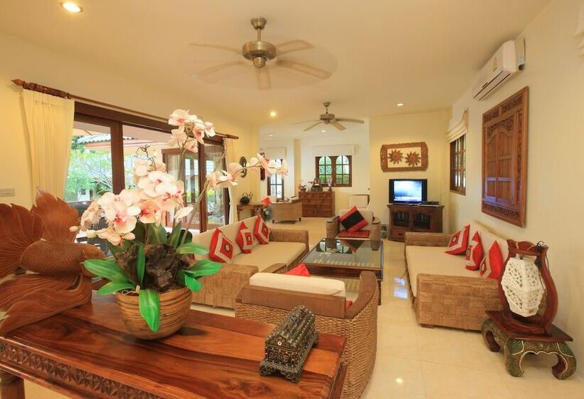 וילה עם 4 חדרי שינה, Idyllic Samui Beach Villa Resort