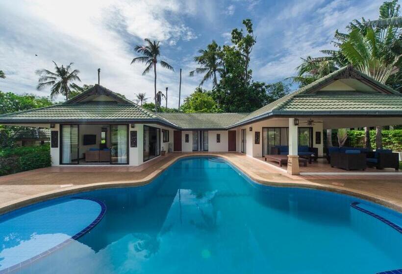 침실 4개 빌라, Idyllic Samui Beach Villa Resort