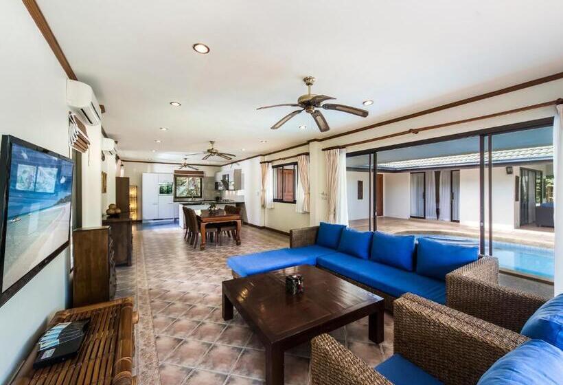 וילה עם 4 חדרי שינה, Idyllic Samui Beach Villa Resort