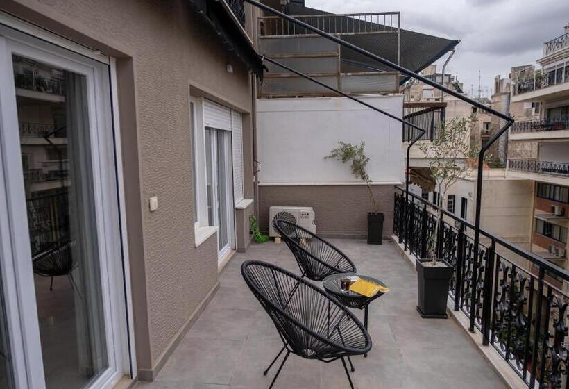 דירת פנטהאוז 1 חדרי שינה, My Greek Vacations City Apartments