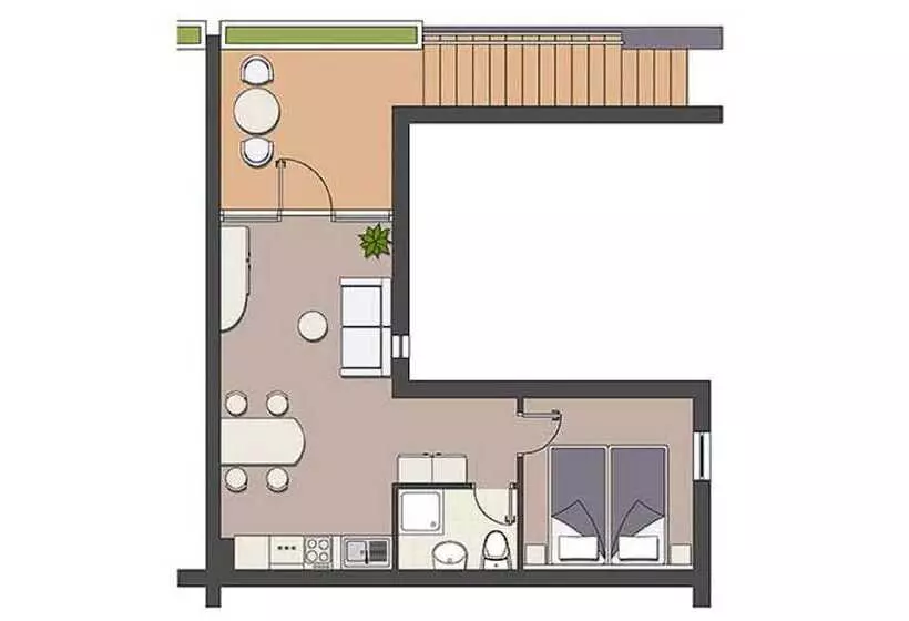 １ベッドルームアパートメント, Valamar Diamant Residence