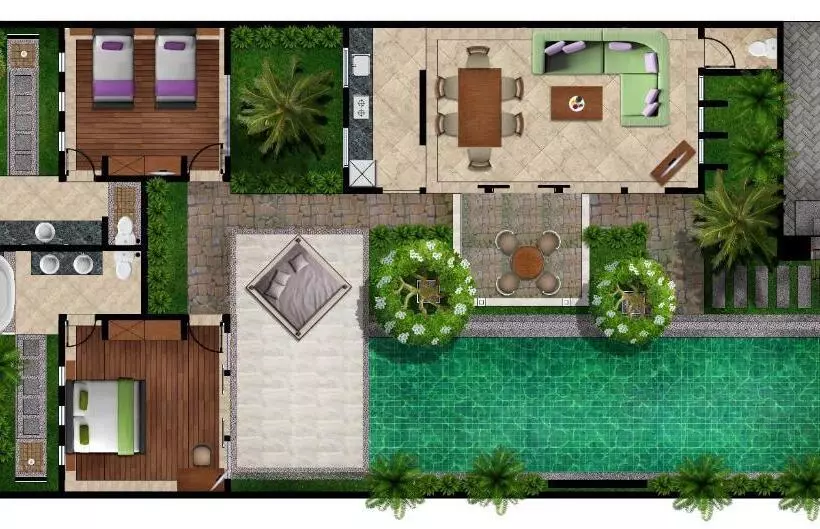 ویلای 2 خوابه, The Royal Purnama   Adults Only