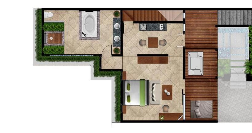 جناح مطلّ علي البحر مزود بجاكوزى, The Royal Purnama   Adults Only