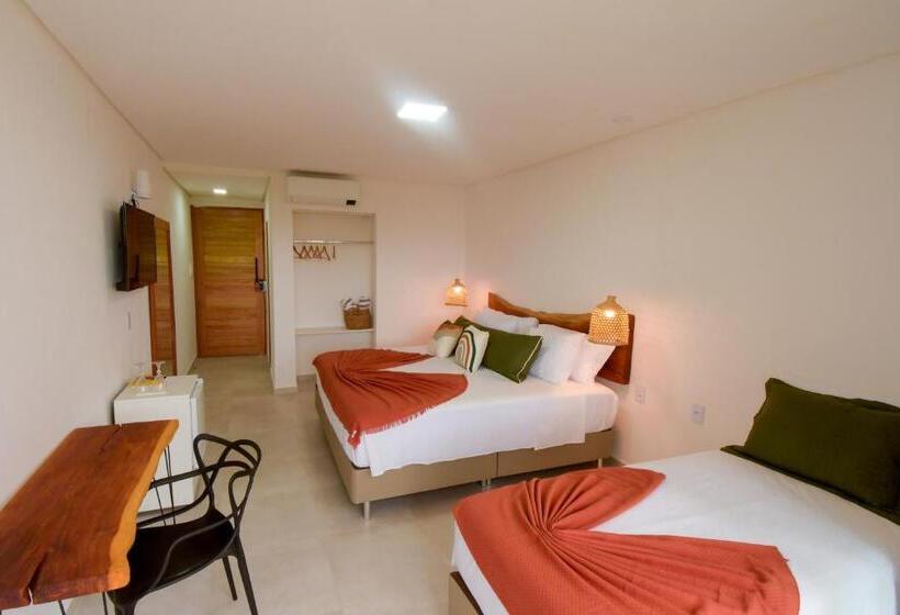 غرفة ديلوكس ثلاثية مطلة على البحر, Milie Lounge Pousada