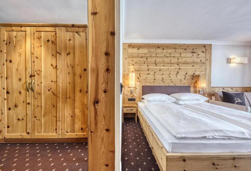 غرفة قياسية مزودة بشرفة مطلة على الحديقة, Brunelle Seiser Alm Lodge