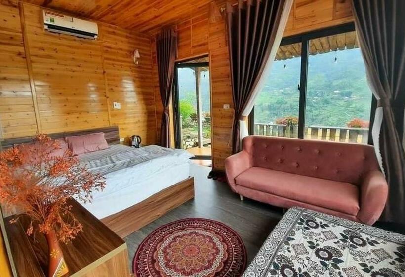 اتاق استاندارد سه تخته با بالکن, Mộc Homestay Sa Pa