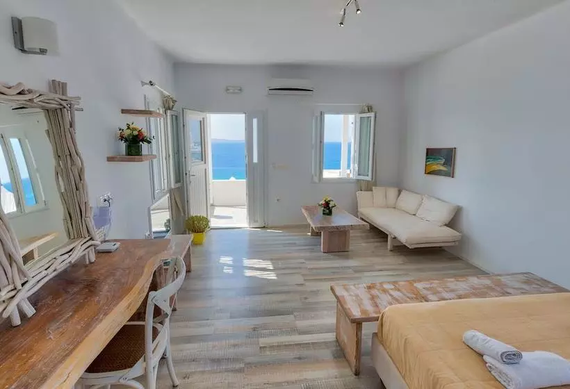 オーシャンビューデラックスルームバルコニー付き, Withinn Mykonos Suites